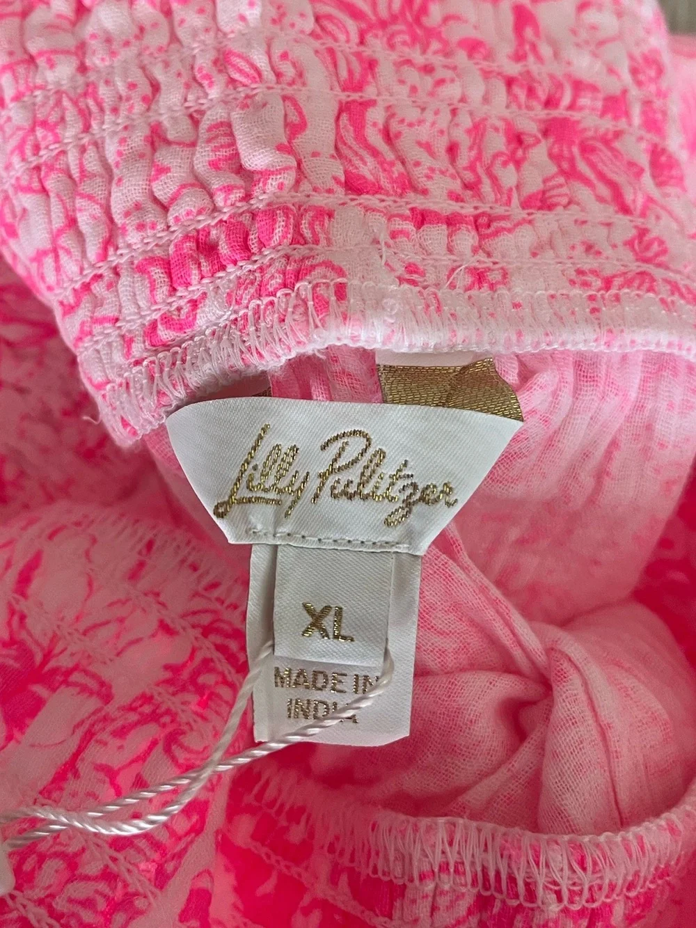 {Lilly Pulitzer} Enzo Coverup Pant Pull-On in Cherry Blossom Pink - Womens XL